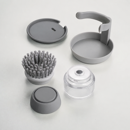 Scrub + Dispense Soap in One Easy Press