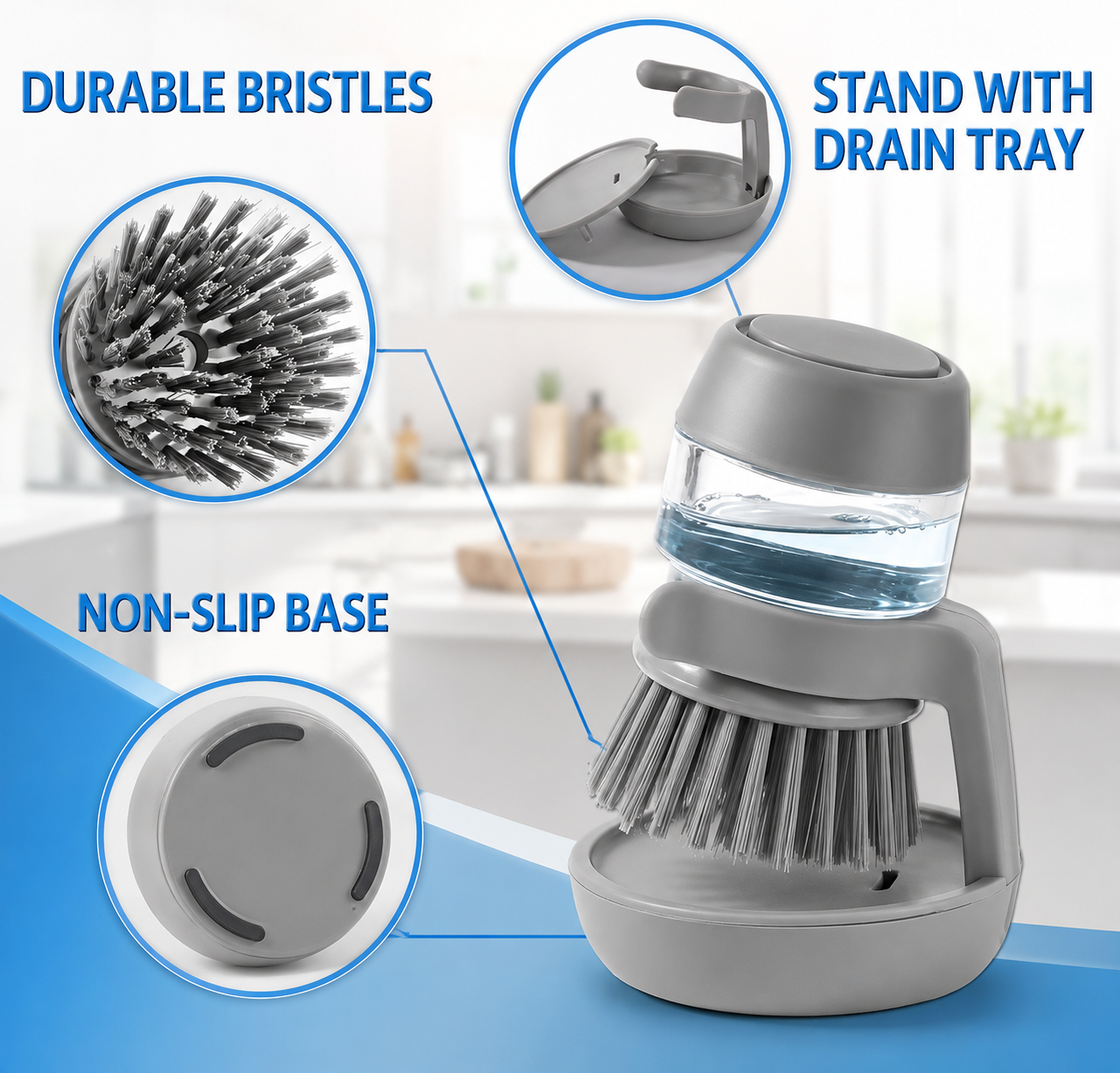 Scrub + Dispense Soap in One Easy Press