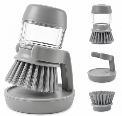 Scrub + Dispense Soap in One Easy Press