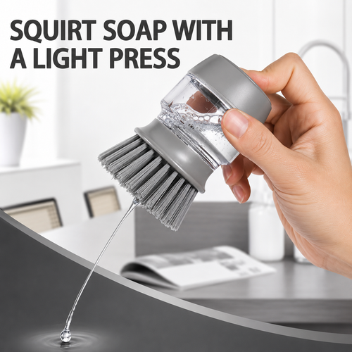 Scrub + Dispense Soap in One Easy Press